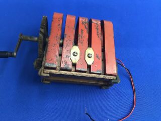 Vintage Antique 5 Bar Hand Crank Telephone Magneto Generator With Crank