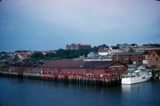 Slide Photo Rare View Cnr Boston Yarmouth Line Nova Scotia Ferry Docks In 1961