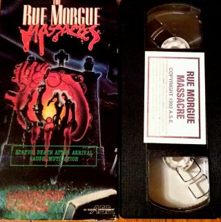 The Rue Morgue Massacres - Vhs 197 Rare Horror Hunchback Of The Paul Naschy