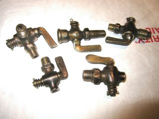 Antique/vintage Brass Hit & Miss Engine Petcocks Good