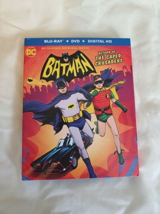 Batman: Return Of The Caped Crusaders (blu - Ray,  Dvd,  2016) Oop W/ Rare Slipcover
