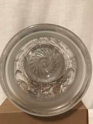 Rare 1800 ' s F R Rice Mercentile Cigar Co Cut Glass Jar 2