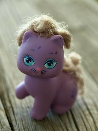 Vintage My Little Pretty Kitty Lila Lilac Mlp My Little Pony Tlc Mattel 1989
