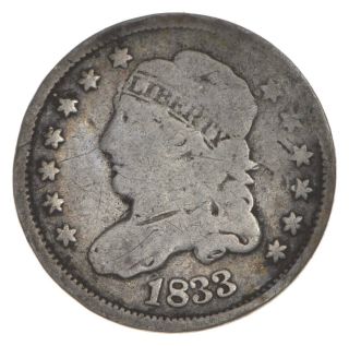 Rare - 1833 Capped Bust Half Dime - Tough To Find - Us Early Silver Coin 650