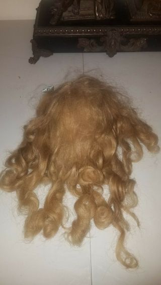 Blonde Antique Mohair Doll Wig For French Or German Bisque