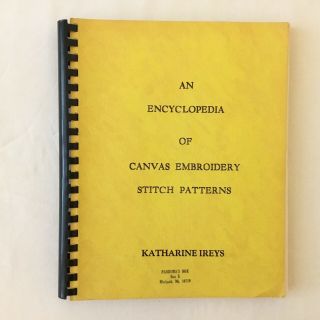 “an Encyclopedia Of Canvas Embroidery Stitch Patterns " 146 Patterns Vintage Rare