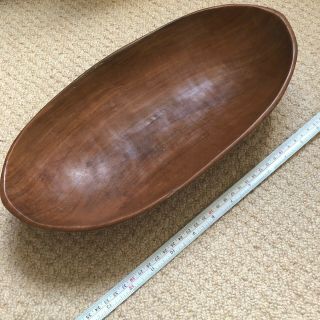 Retro Vintage Wooden Bowl Hand Made Craft Woodcarving 60s