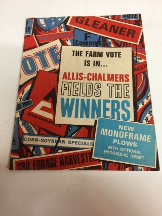 Allis - Chalmers Farm Vote Winners Gleaner Combine Booklet Brochure Vintage Rare