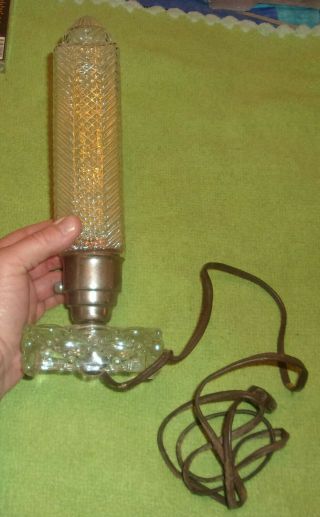 Antique Bullet Torpedo Table Lamp Art Deco Hobnail? Ornate Decor Victorian