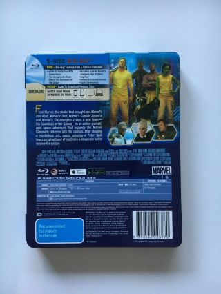 Guardians Of The Galaxy (Blu - ray) Steelbook Rare Out of Print Like 2
