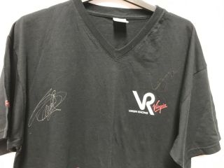 Virgin Racing Teaml T - Shirt Signed By Timo Glock & Lucus Di Grasssi Rare