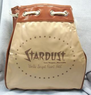 Vintage Stardust Hotel Casino Las Vegas Nevada Plastic Tote Bag Rare Htf