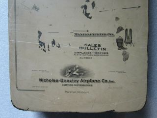 RARE 1920 ' s Lithograph Printing Stone 2 - Sided The Nicholas Beazley Airplane Co. 2