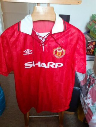 Rare Old Manchester United 1992 Football Shirt Size Medium