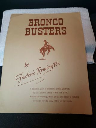 Vintage Frederic Remington Bronco Busters Prints