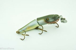 Vintage Creek Chub Jointed Pikie 2603 Antique Fishing Lure Silver Shiner Et7