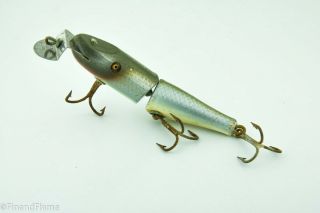 Vintage Creek Chub Jointed Pikie 2603 Antique Fishing Lure Silver Shiner ET7 2