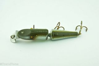 Vintage Creek Chub Jointed Pikie 2603 Antique Fishing Lure Silver Shiner ET7 3