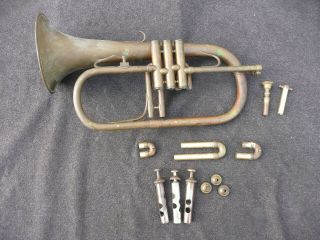 Rare Old French Flugelhorn By Couesnon Paris - Made In 1902 - It Plays