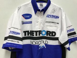 Guy Smith Race Shirt Hand Signed Le Mans Dyson Racing Team Porshce Rare