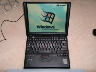 Vintage Ibm Thinkpad 600 Type 2645 Laptop With Windows 95 Installed,  Rare