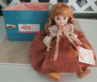 Vintage Madame Alexander Elsie Leslie 13” Doll 1560,  Box & Hang Tag Euc