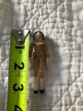 3” Dollhouse Miniature Jointed Wooden Doll 