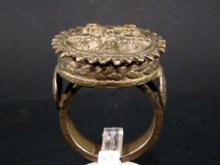 Choice Post Medieval Huge Bronze Ring Known As Rex Ring