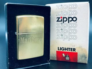 Zippo 1989 Marlboro Etched Promotional Lighter W/ Vintage Box (very Rare)