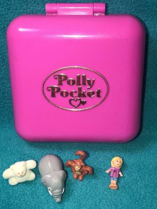 Polly Pocket Wild Zoo World Complete 1989 Bluebird Vintage Monkey Bear Elephant