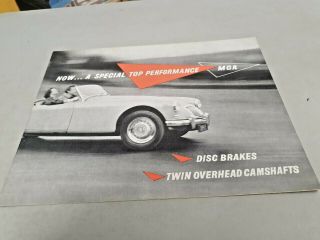 June 1958 Mg Mga Twin Cam Sales Brochure Rare