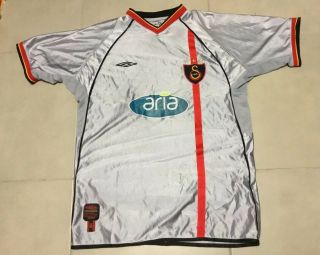 Vtg Umbro Galatasaray Football Jersey Shirt 2002/2004 Rare Size L Silver Soccer