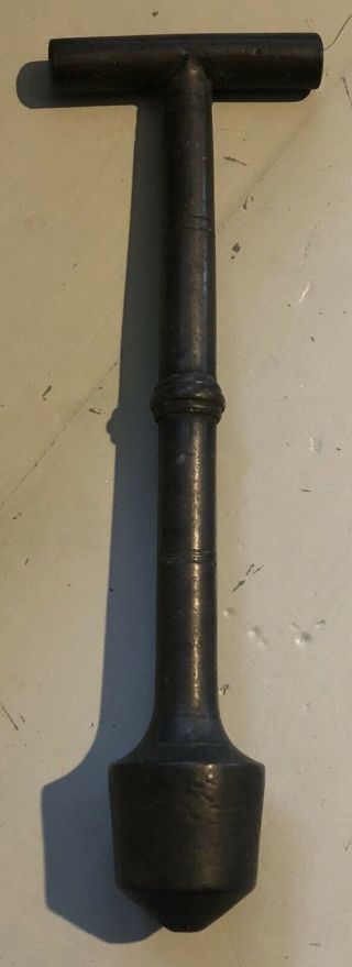 Rare Form 17th/18th Century Bronze Pestle T - Bar For Mortar