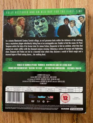 Plague of the Zombies Blu - ray,  DVD Region B / 2 RARE slipcase HAMMER HORROR 2