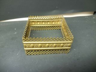 Antique Brass 4.  5 " Square Shade Ring For Hall Hanging Lamps