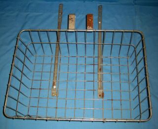 Vintage/antique Wald Wire Bicycle Front Basket With Brackets