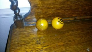 Two Antique Billiard Balls