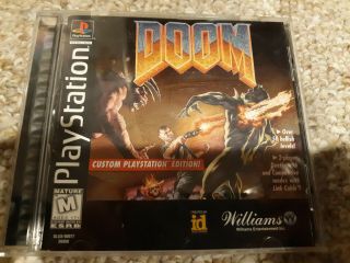 Doom Ps1 Rare Black Label Nongh Jewel Case Variant Complete Sony Playstation