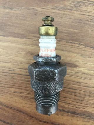 Rare Antique Vintage Champion Ford Logoed Spark Plugs Gas Engine Car Collectible