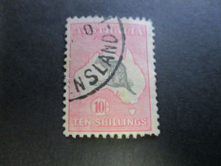 Kangaroo Stamps: 10/ - Smw Watermark Fine - Rare (c192)