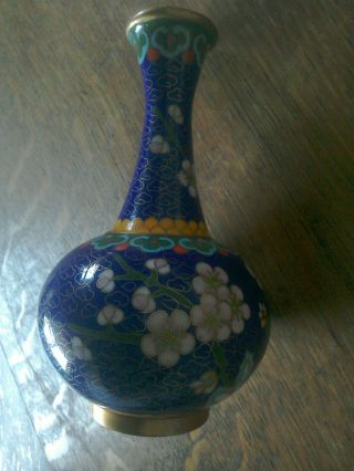 Antique Chinese Cloisonne Vase Height 5 Inches.