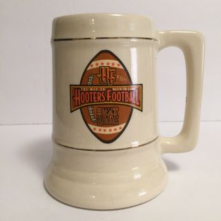 Hooters Vintage " Best Seat In The House " 1983 Football Ceramic Beer Mug Rare