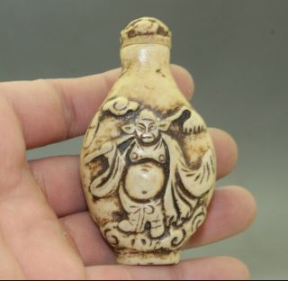 Rare Chinese Hand - Carved Journey To The West /character Resin Snuff Bottle A022