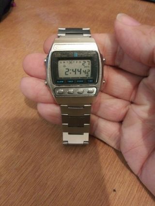 Vintage 1980 Seiko A547 - 5059 Sports 100 Lcd Digital Watch Rare