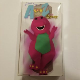 Rare - A To Z With Barney Clear Sleeve White Vhs Tape