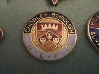 Rare Old Chorley Borough Rugby League Football Club Enamel Brooch Pin Badge