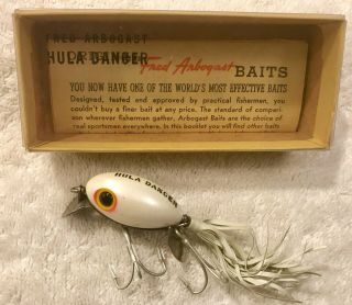 Fishing Lure Fred Arbogast Hula Dancer Rare Pearl Beauty Tackle Bait