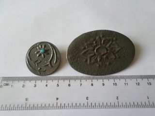2 vintage or antique Arts and Craft ' s or Ruskin style brooches 3