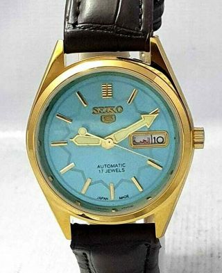 Seiko Vintage Automatic 17 Jewel Cal.  6309 A Day Date Japan Made Men`s Watch