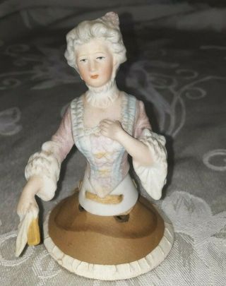 Antique Porcelain Bisque Victorian Lady Half Doll Rare $22.  22